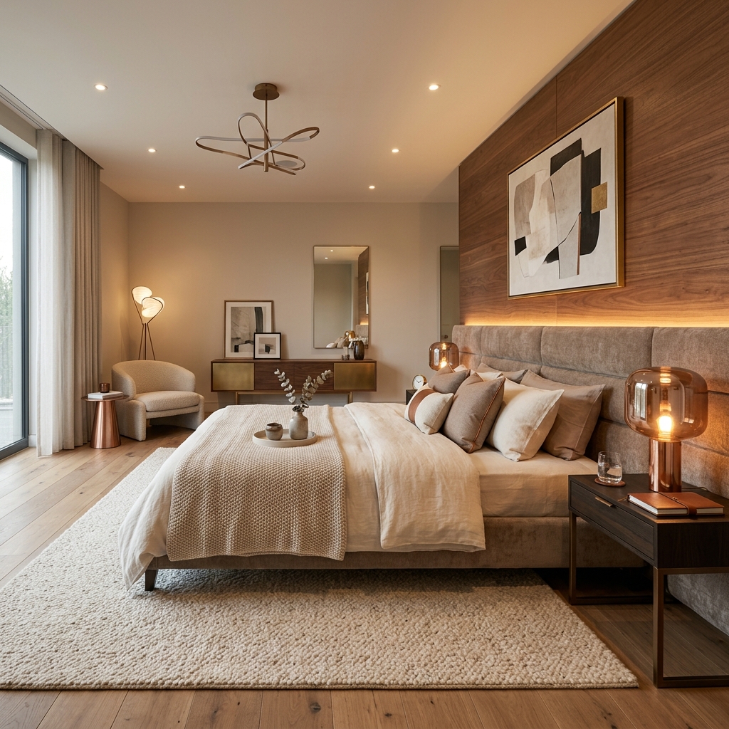 Luxury bedroom designed by Inter Wood Furniture
